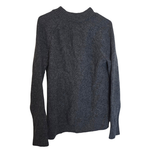 Equipment Femme Tayden Wool Blend Cable Knit Sweater Charcoal Grey Size L - Picture 4 of 8